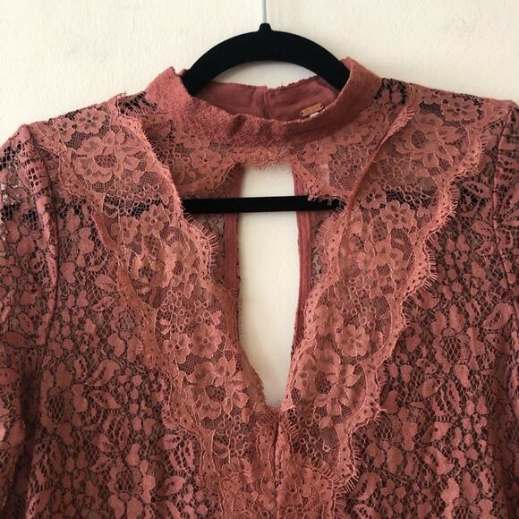 Free People Secret Origins Dress in Rosy Coral - Picture 4 of 7